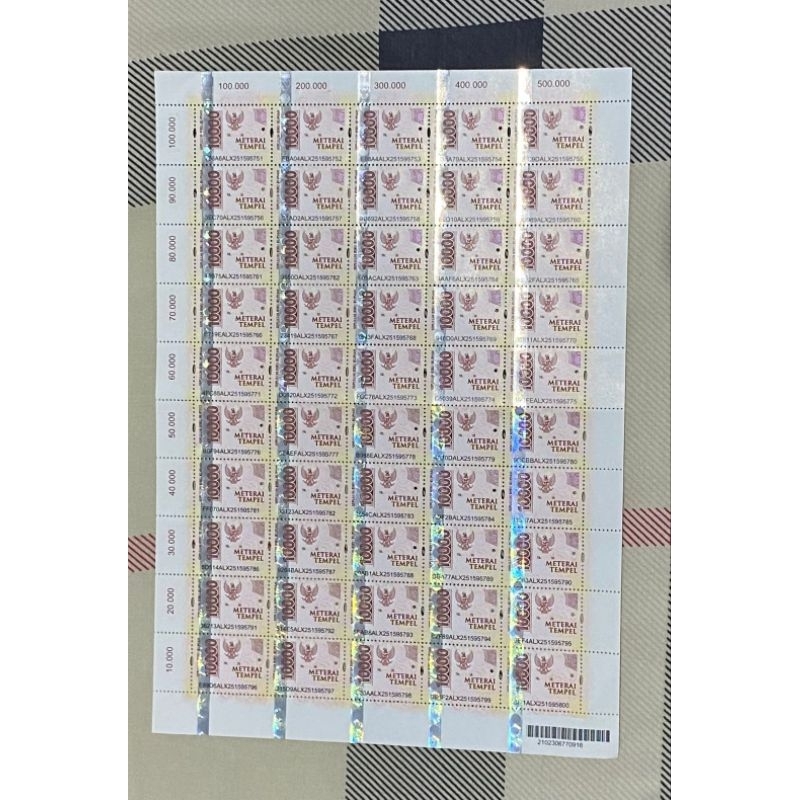 

Materai Tempel 10.000 Original