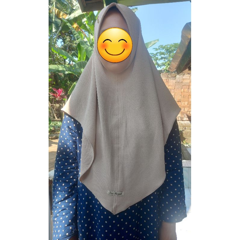Bergo knit ukuran L ori Zee hijab / hijab instan / warna latte