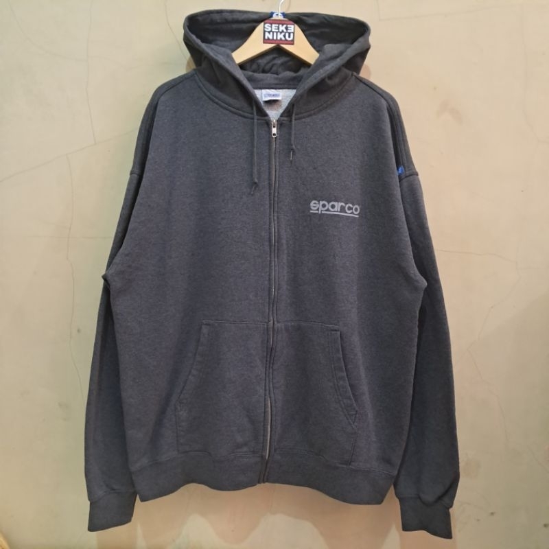 Hoodie zipper SPARCO USA Official Bahan babyteri Rare