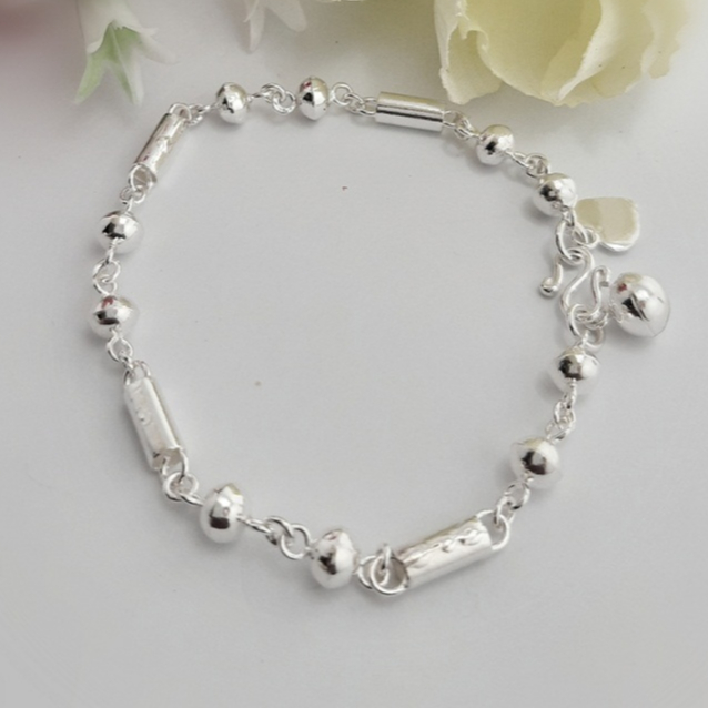 Gelang Anak Perempuan Perak Asli Model Simpel Perhiasan Anak Perempuan