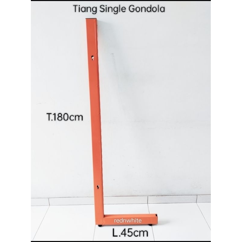 Tiang Single Rak Gondola Supermarket T.180xL.45cm