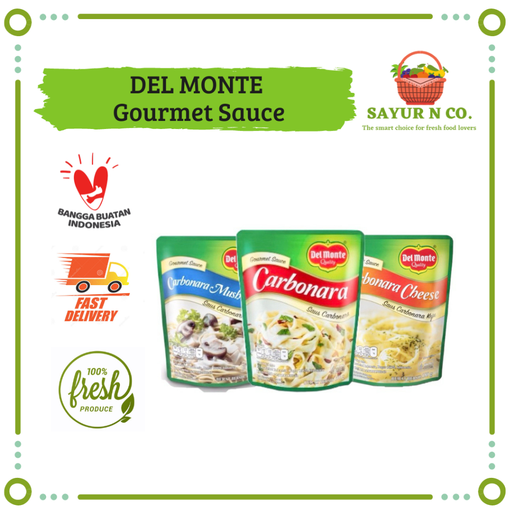 

Del Monte Gourmet Carbonara Sauce Pouch 180gr | Sayur N Co Bekasi