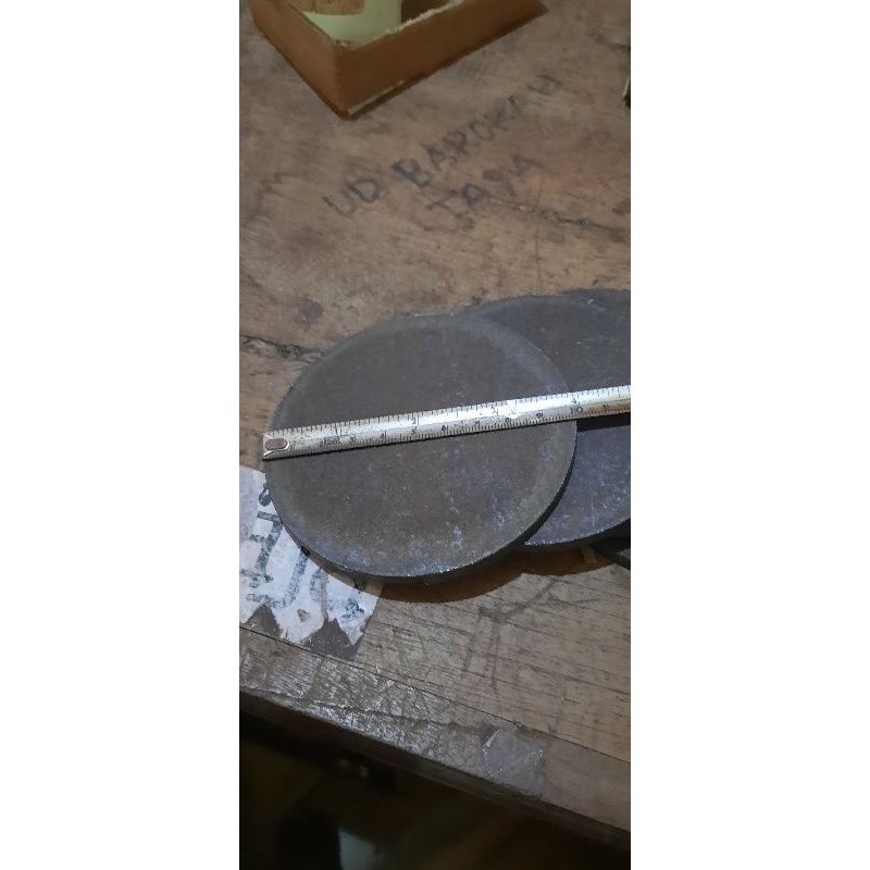 Besi plat bulat tebal 3mm diameter 100mm 1pcs