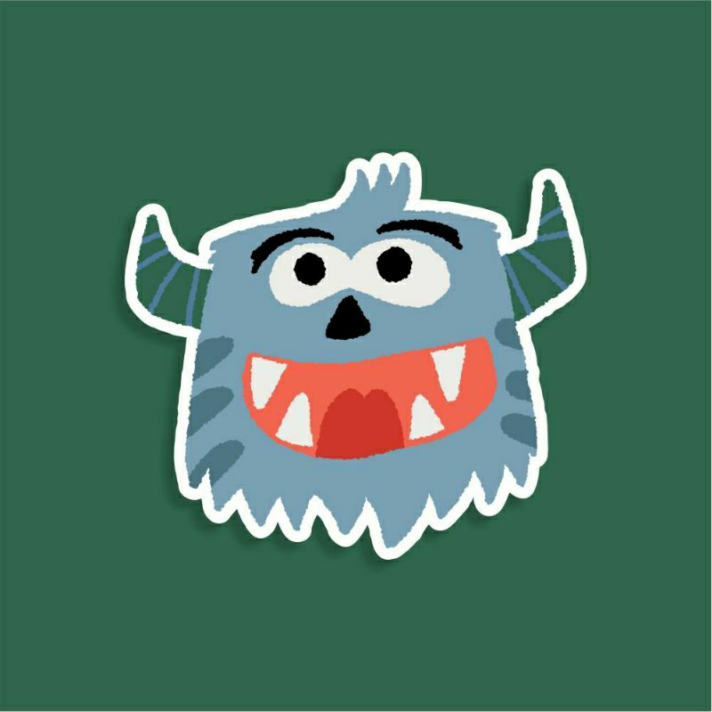 

yvdstudio - Sticker MONSTER BIRU DIECUTT