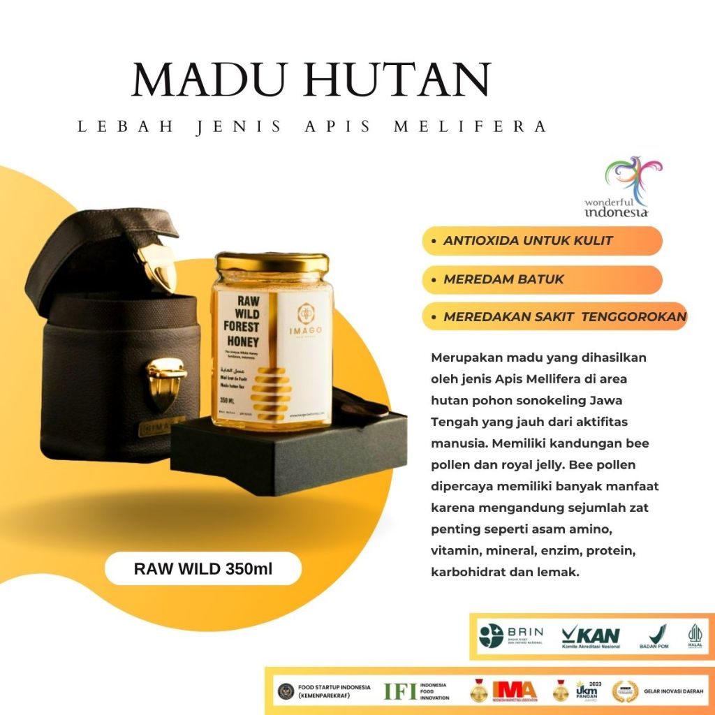 

Imago Rosewood Honey (350 ML) - Madu Hutan Murni/ Madu Asli/Murni/ Madu Kesehatan/ Madu Kental/ Madu Premium