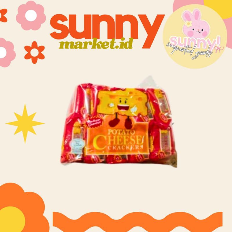 

SUNNYMARKET - POTATO CHEESE CRACKERS KRAKERS KREKERS BISCUIT BISKUIT SNACK IMPORT IMPOR KENTANG KEJU ISI 10 PCS