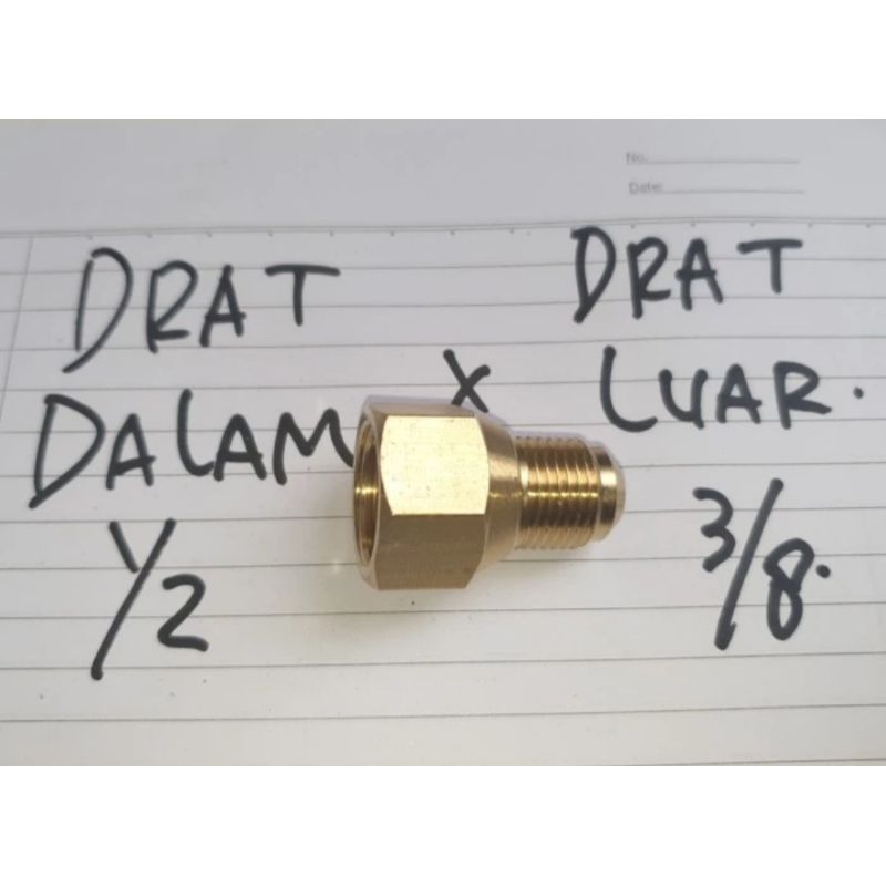 Konektor Reduser Pipa AC 1/2x3/8