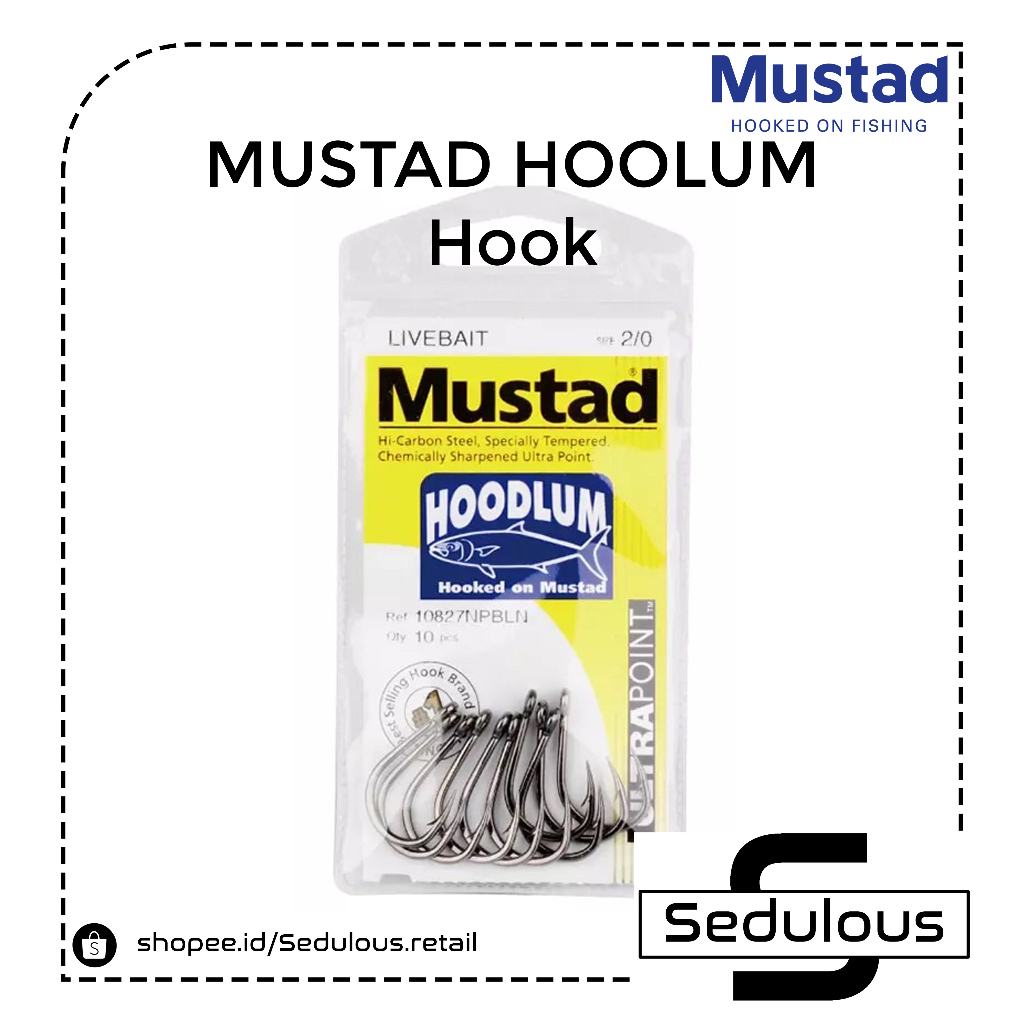Mustad HOODLUM 4X Strong Livebait Hooks 10827NPBLN - Mata Kail Jigging Kuat dan Tajam