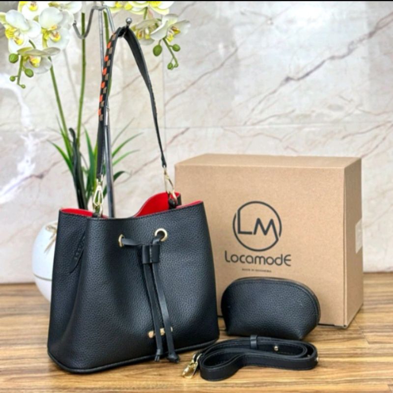 Tas Hangout Wanita Ibu Emak Cewek Selempang Cangklek Serut Simpel Elegan Cantik