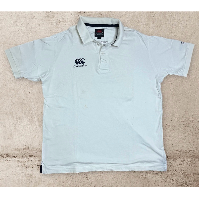 Rugby Canterbury new zealand white polo shirt