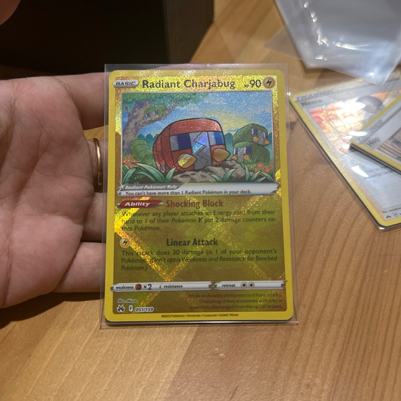 radiant charjabug pokemon tcg crown zenith