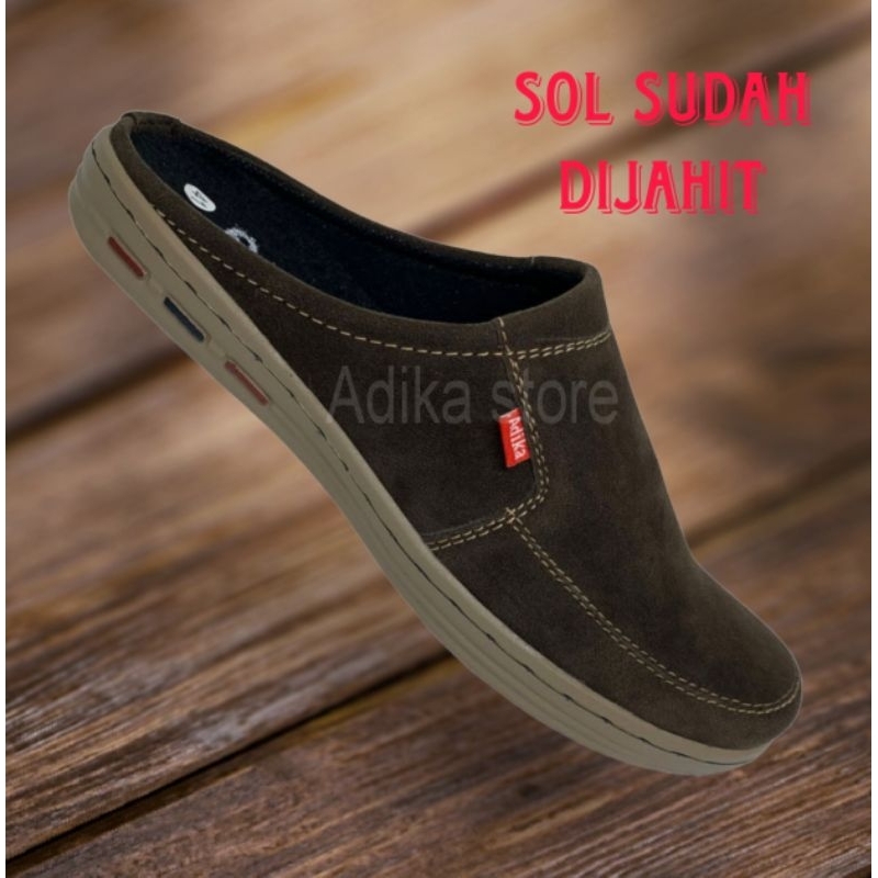 Sepatu Selop Casual Pria Terbaru - Sepatu Bustong Pria.