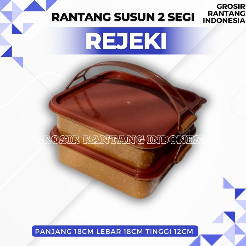 RANTANG SUSUN 2 KOTAK REJEKI / RANTANG SUSUN 2 MURAH / RANTANG HAJATAN  SUSUN 2