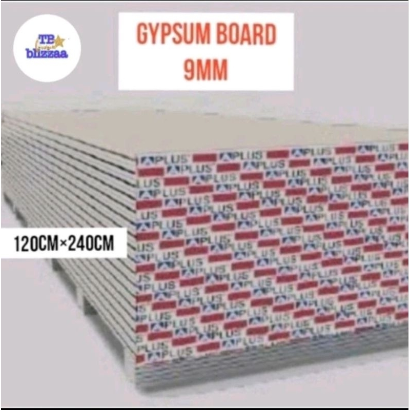 Gypsum Board 9mm Papan Gipsum 9mm A Plus Board 9mm Gypsum A+ Papan Gipsum Plafon 9mm