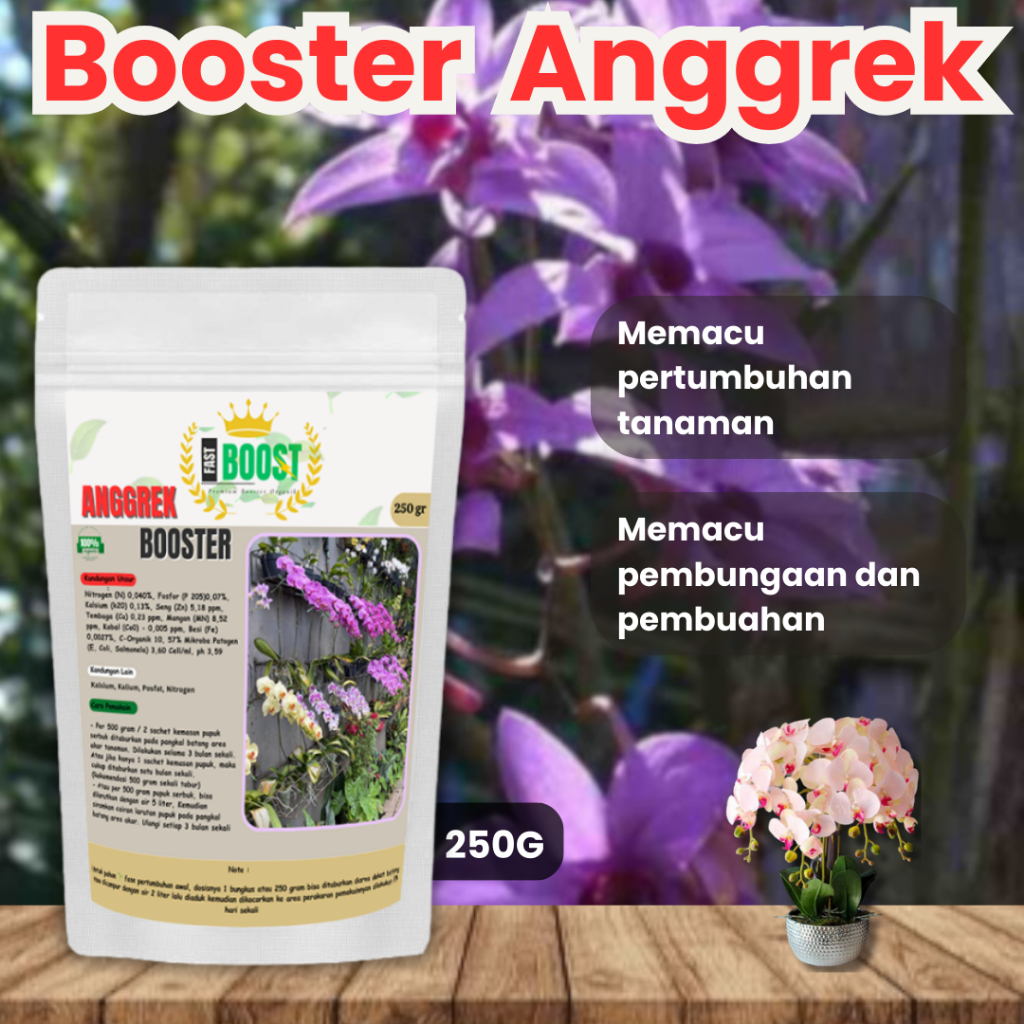pupuk anggrek agar cepat berbunga booster tanaman organik perangsang tunas baru pemacu akar bunga