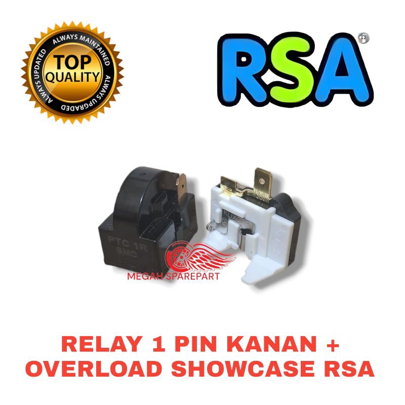 RELAY RSA SHOWCASE KULKAS 1 PINTU / PTC RELAY SHOWCASE RSA PINTU KACA / OVERLOAD