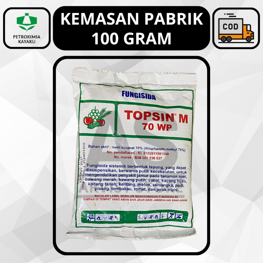 Fungisida TOPSIN M 70 WP 100 Gram Bahan Aktif Metil Tiofanat