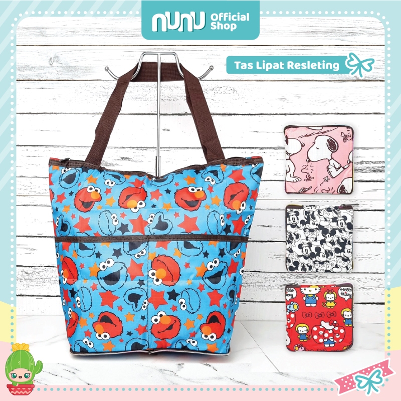 Tas Belanja Resleting / Tas Belanja Lipat / Shopping Bag Lipat / Tas Lipat / Eco bag - 8013#