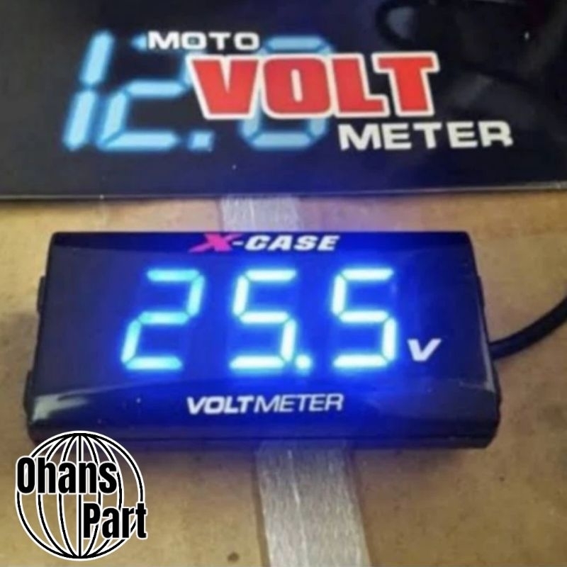 VOLMETER AKI ALAT PENGUKUR TEGANGAN AKI MOTOR MOBIL UNIVERSAL WATERPROOF