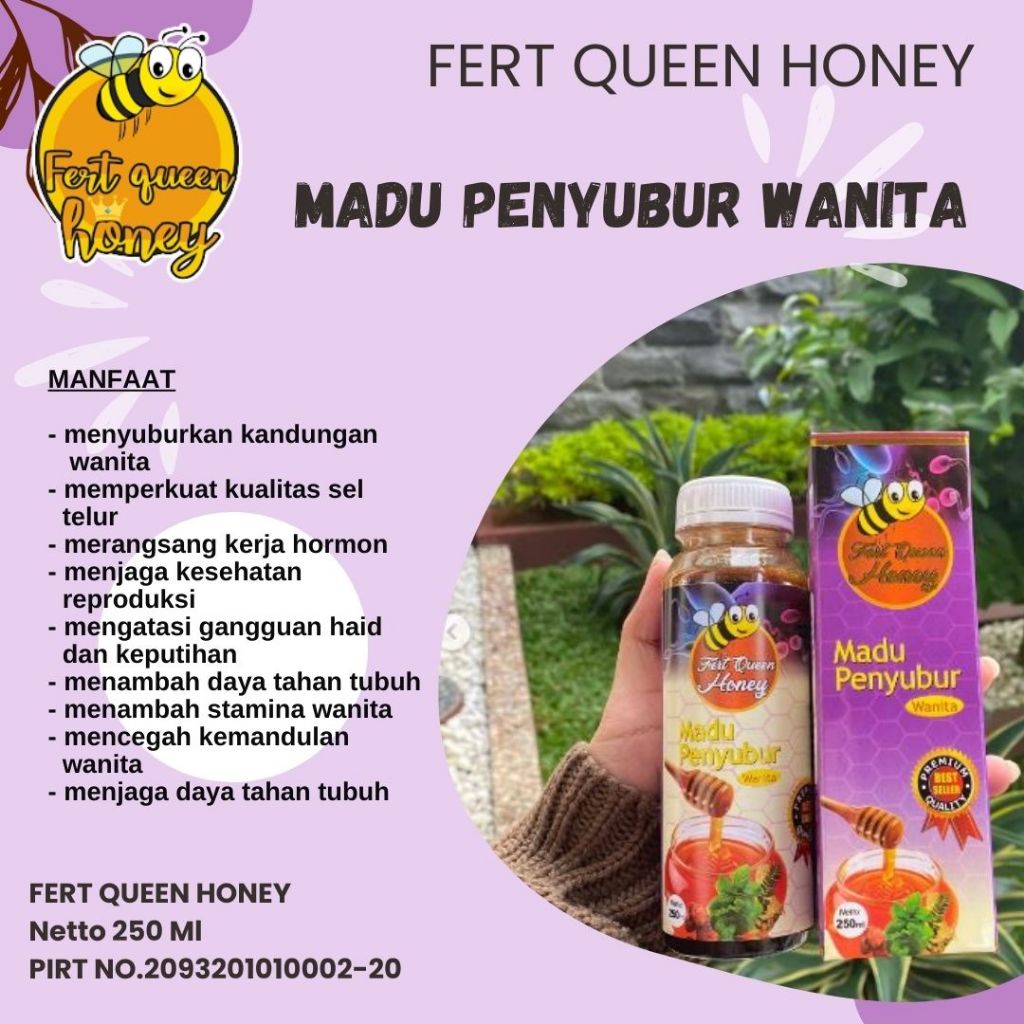 Madu Hutan Fert Queen Honey Penyubur Wanita Kemasan 250ml