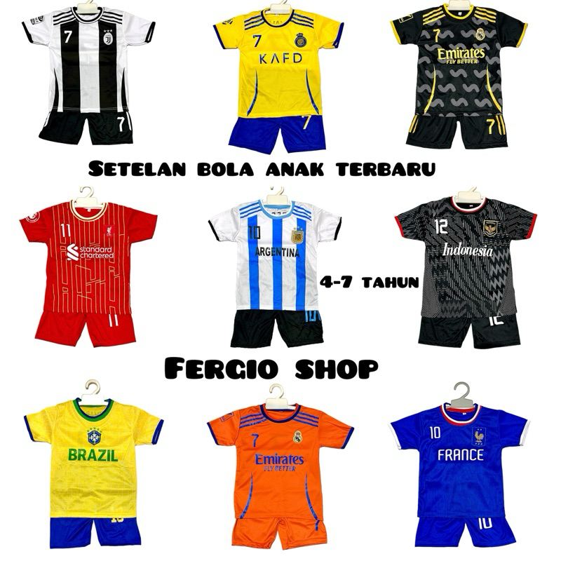 Stelan kaos bola anak termurah/ jersey bola anak terbaru/ baju bola anak/ setelan bola anak/ kaos bo