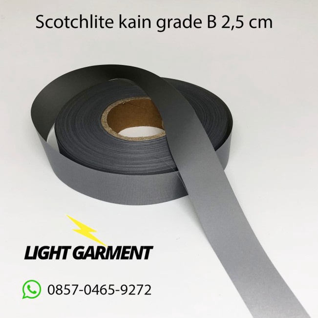 

Baru Scotchlite skotlet scotlight pita pemantul cahaya kain jahit B 25 cm
