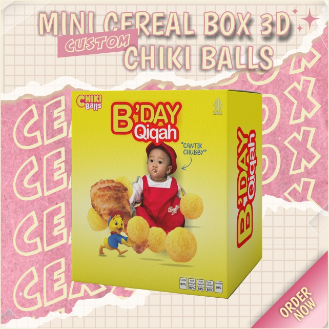 

(1 HARI JADI GIFT BOX CEREAL CUSTOM) Mini Box Chiki Balls Series Viral