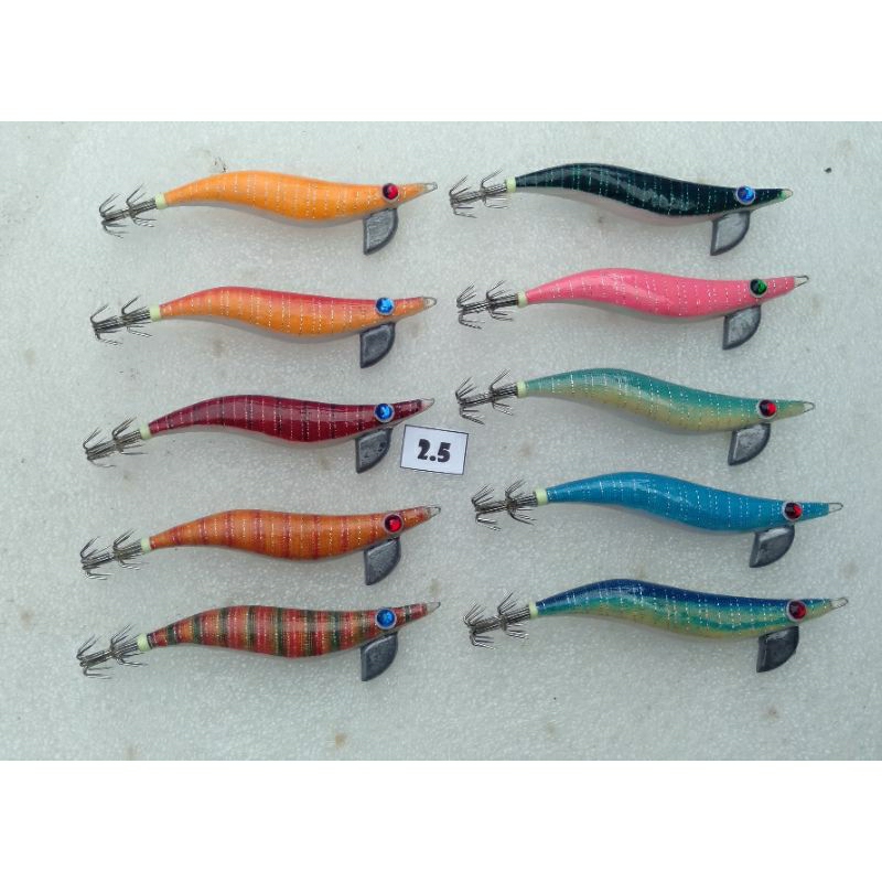 Squidjig Size 2.5 - Egi  handmade Lbk / Udang-udang/ Umpan cumi (Bisa request warna) egi bali