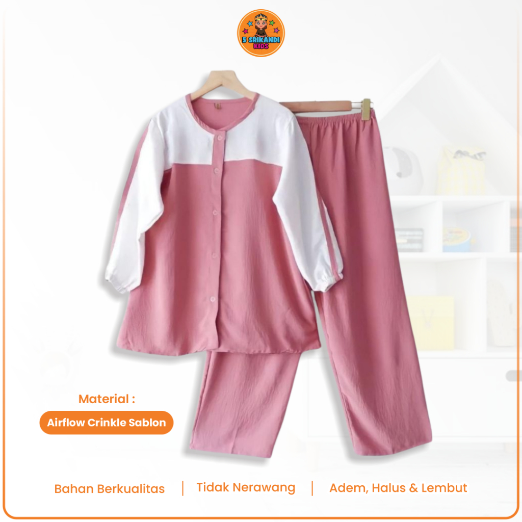 Bajju Bocah Muslim Setelan Anak Perempuan Terbaru Baju Muslim Anak Tanggung Usia 7-16Tahun Detelan A