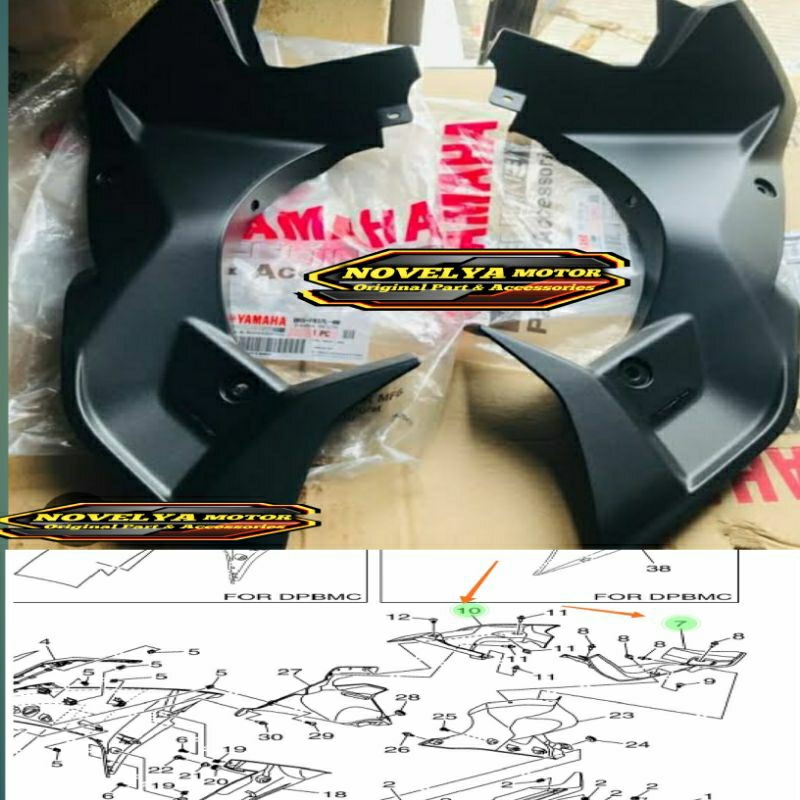 PANEL CONSOLE COVER BODY SMPING SPEEDO R 15 NEW R15 V3 VVA 2017-2020 KANAN ATAU KIRI ASLI YAMAHA BK6