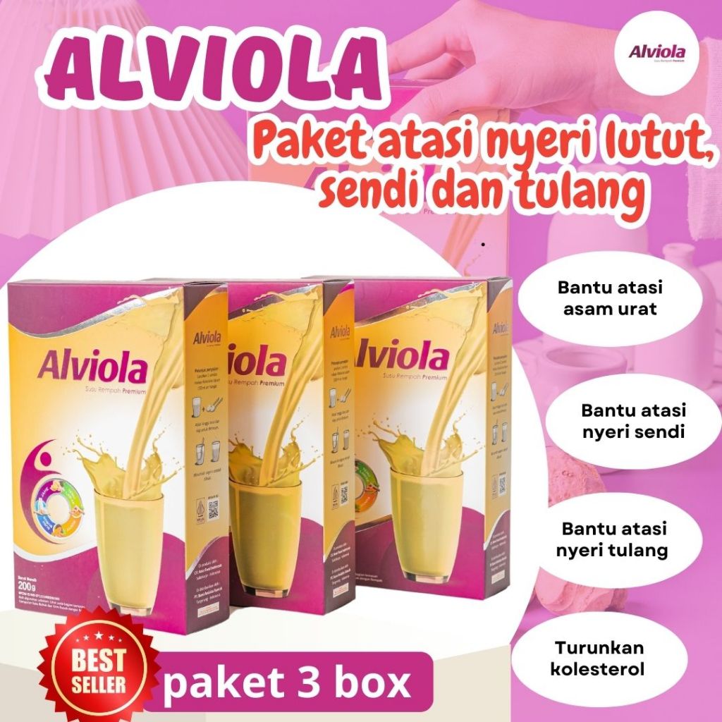 

PAKET 3 ALVIOLA SUSU KAMBING ETAWA BANTU ATASI KOLESTROL NYERI SENDI TULANG KESEMUTAN PEGAL-PEGAL nyeri lutut
