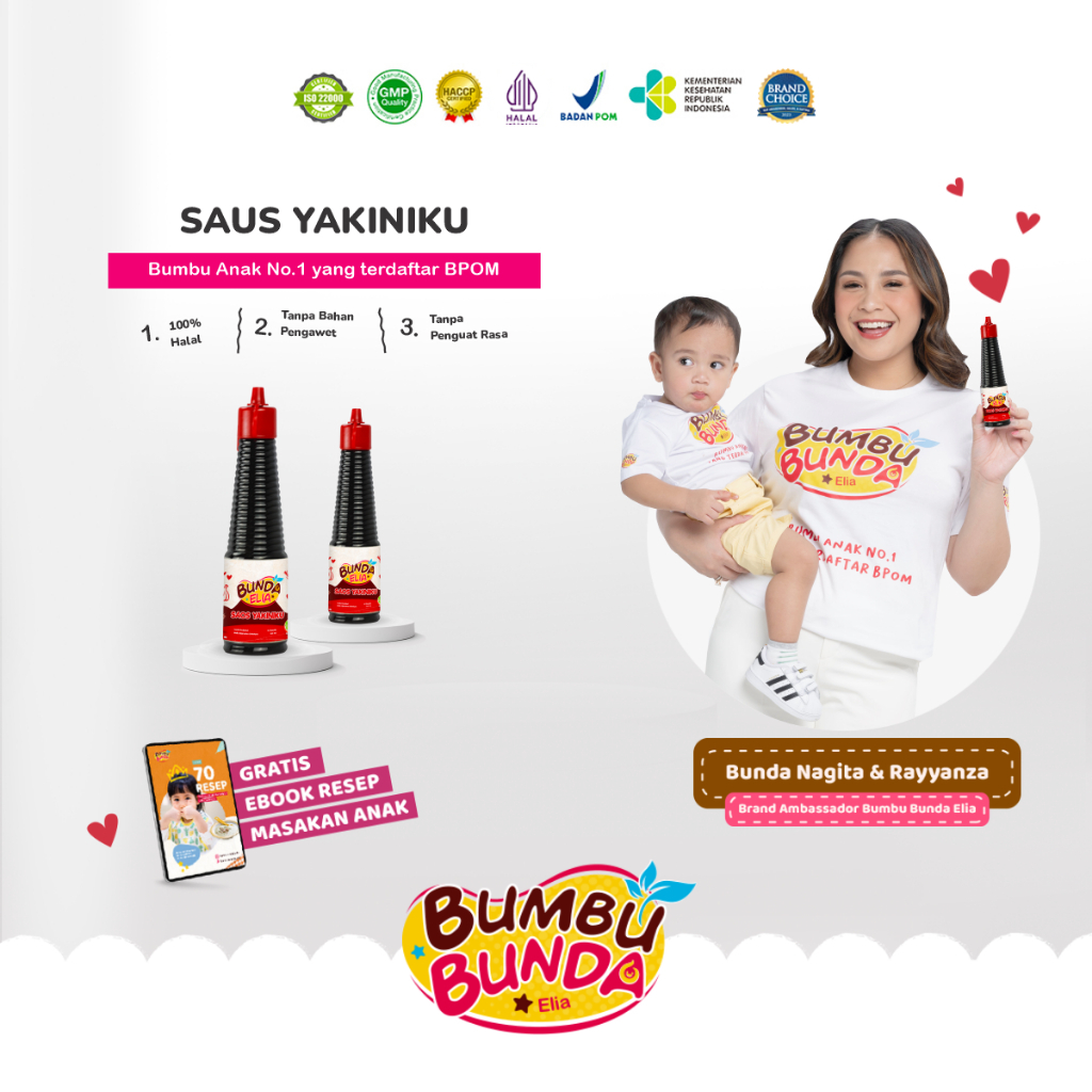 

Bumbu Bunda Elia Saus Yakiniku Non MSG Non Pengawet Saus Anak Saus MPASI 140 Ml