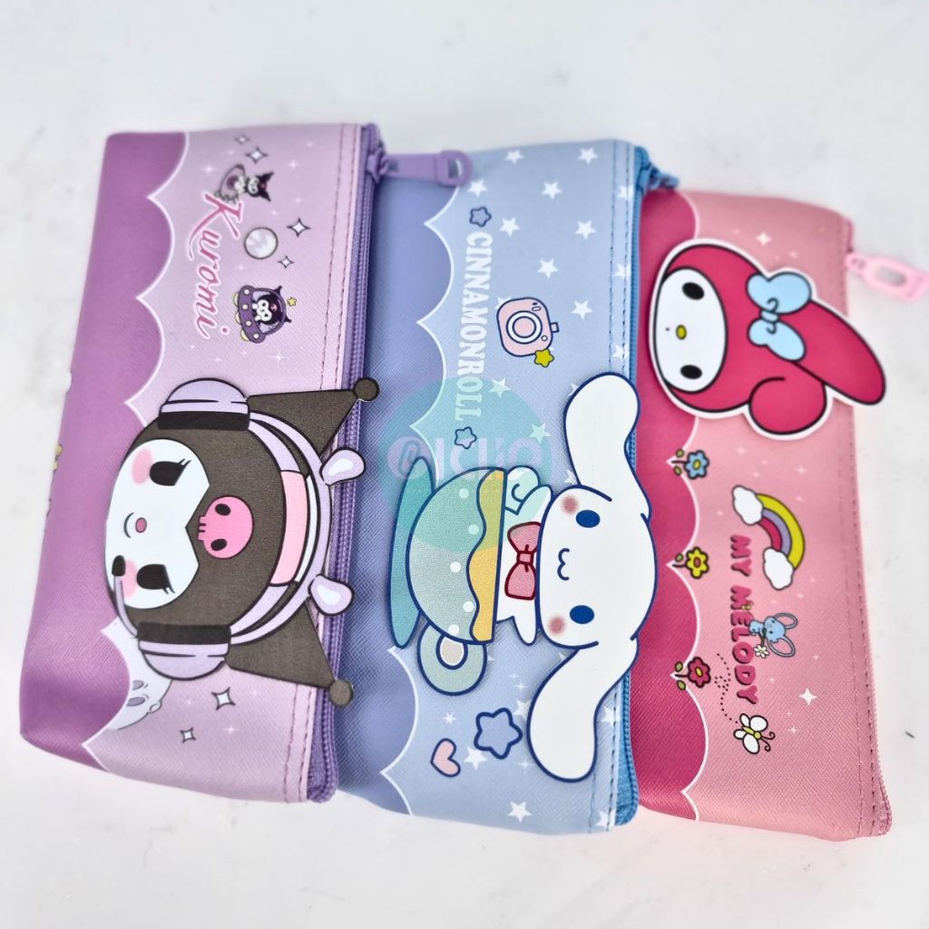 

TEMPAT PENSIL RESLETING/TEMPAT PENSIL SANRIO/Pencil Bag / Tempat pensil Resleting Motif Sanrio