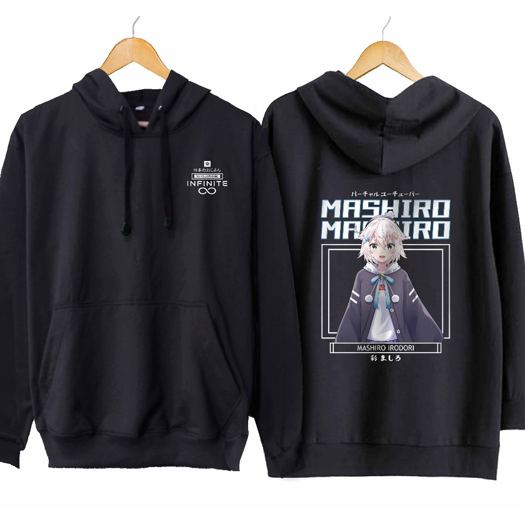 Jaket hoodie jumper infinite vtuber MASHIRO IRODORI - VTUBER LEGEND material cotton fleece