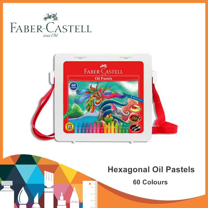 

Faber Castell 60 Hexagonal Oil Pastels / Crayon Faber Castell / Krayon