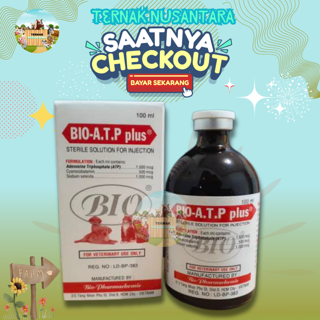 Bio ATP Plus 100ml - Vitamin Lengkap Plus ATP Untuk Energi Ternak