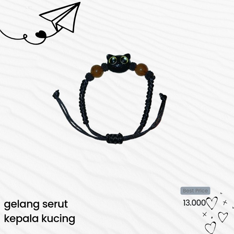 gelang serut motif kucing