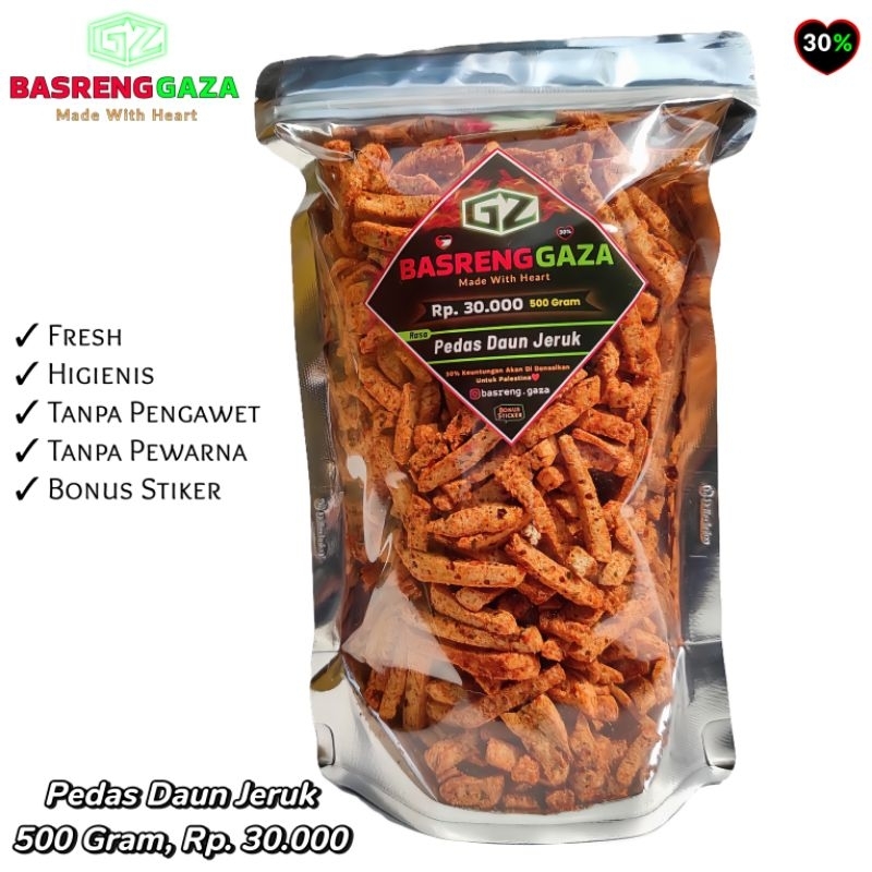 

BASRENG GAZA 500 GRAM, PEDAS DAUN JERUK