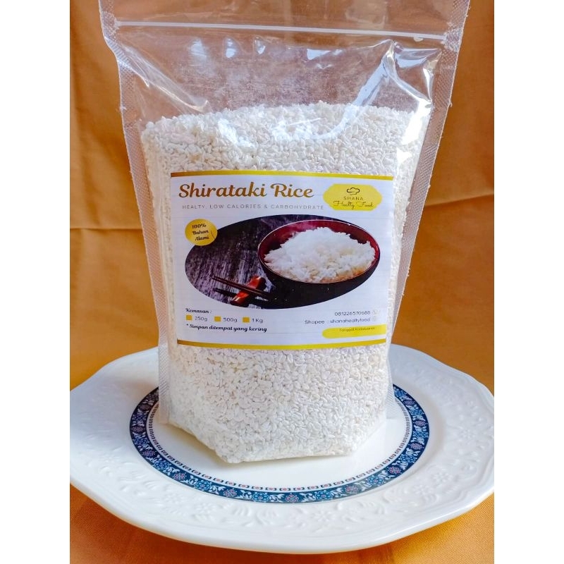 

SHIRATAKI RICE/BERAS SHIRATAKI 500gr 1000gr KONYAKU MAKANAN SEHAT