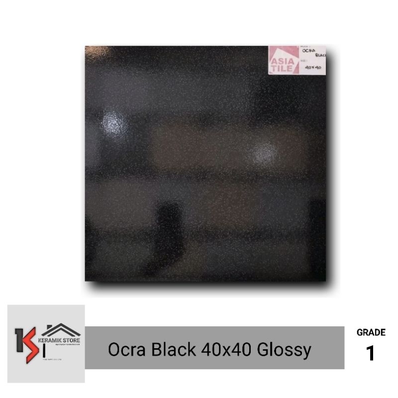 keramik 40x40 hitam bintik / keramik lantai 40x40 hitam bintik / keramik 40x40 hitam bintik glossy o