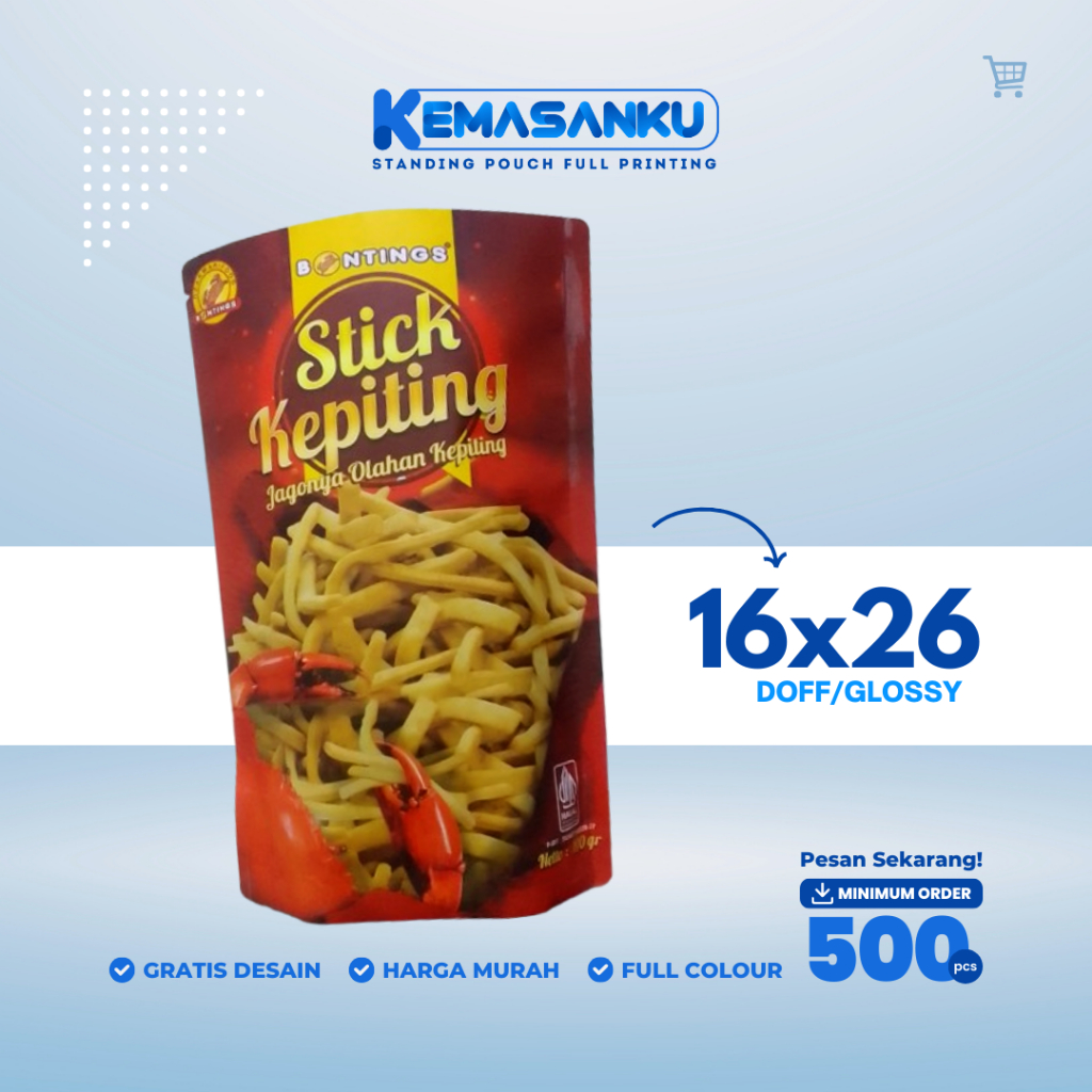 

Standing Pouch 16x26 cm Full Print