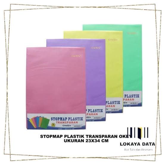 

OKEY MAP PLASTIK TRANSPARAN / MAP L / MAP BENING UKURAN 23 X34 1 PCS