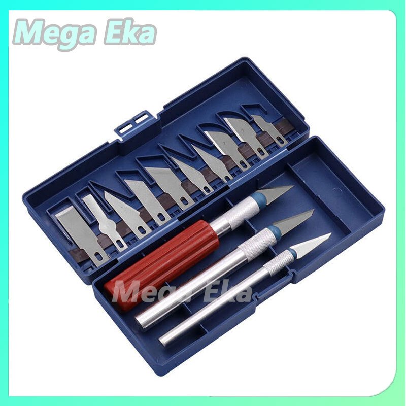 

Seting pisau lukisan multitujuan/5G Set Pisau Ukir Isi 13 Pcs Bahan Metal Khusus untuk Pemahat | Set Pisau