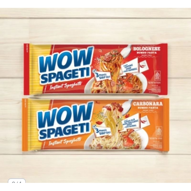 

Wow Spaghetti/2pilihan rasa kemasan 91Gram