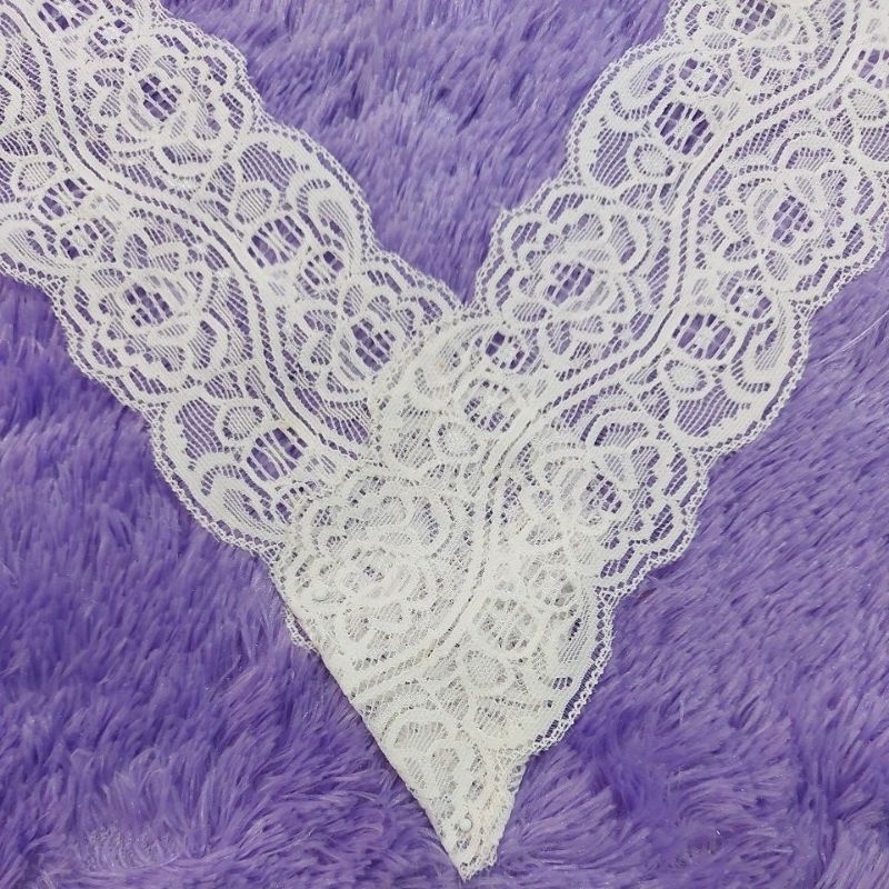 Renda Karet Elastis Putih Lebar 7,5cm METERAN