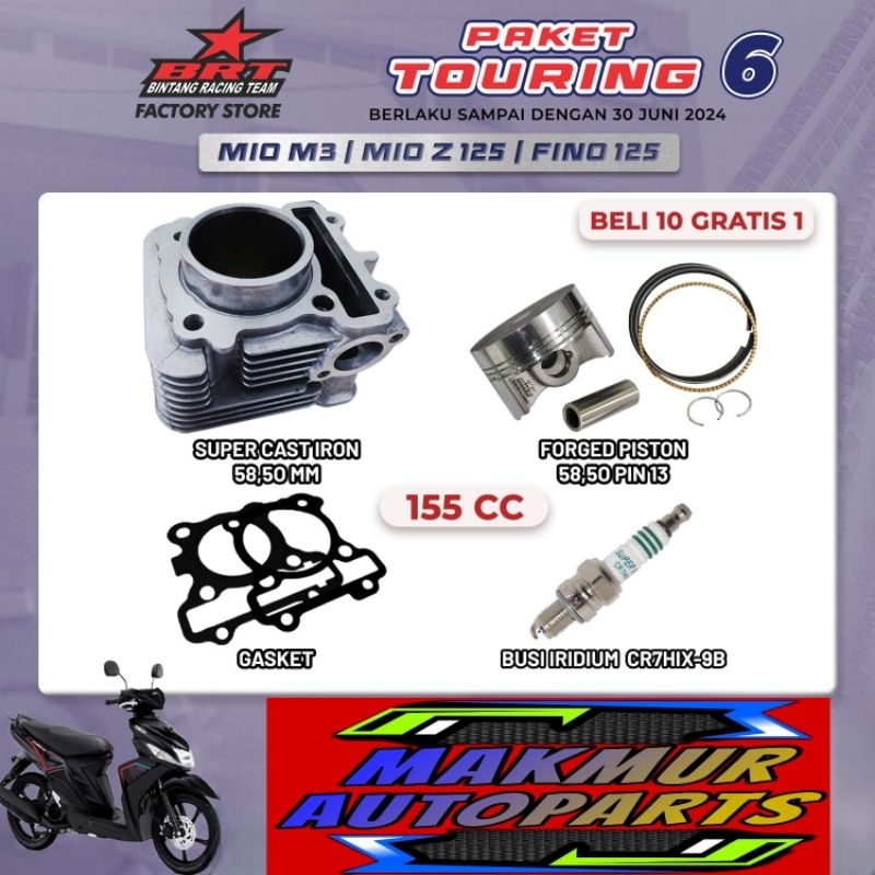 PAKET TOURING BORE UP 6 BRT MIO M3 155CC - BINTANG RACING TEAM BRT