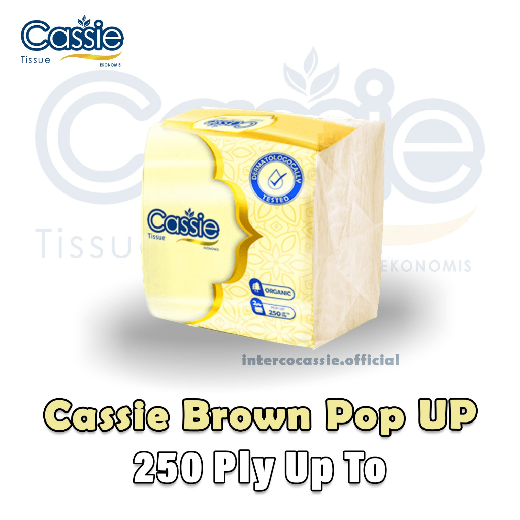 Tissue Cassie Pop Up Brown / cassie pop up  250 sheet 2 ply