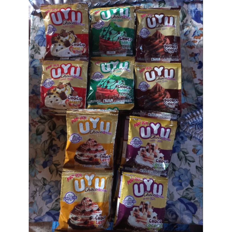 

Pop ice UYU varian baru 1renceng isi 20 sachet