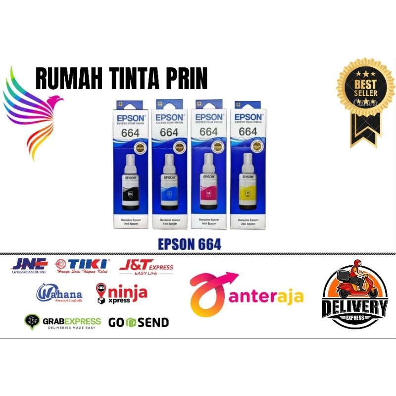 Tinta Epson 664 Original 1SET,  L310/L120/L220/L200/L360/