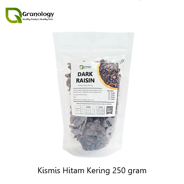 

Dark Raisin / Kismis Hitam Kering (250 Gram) by Granology